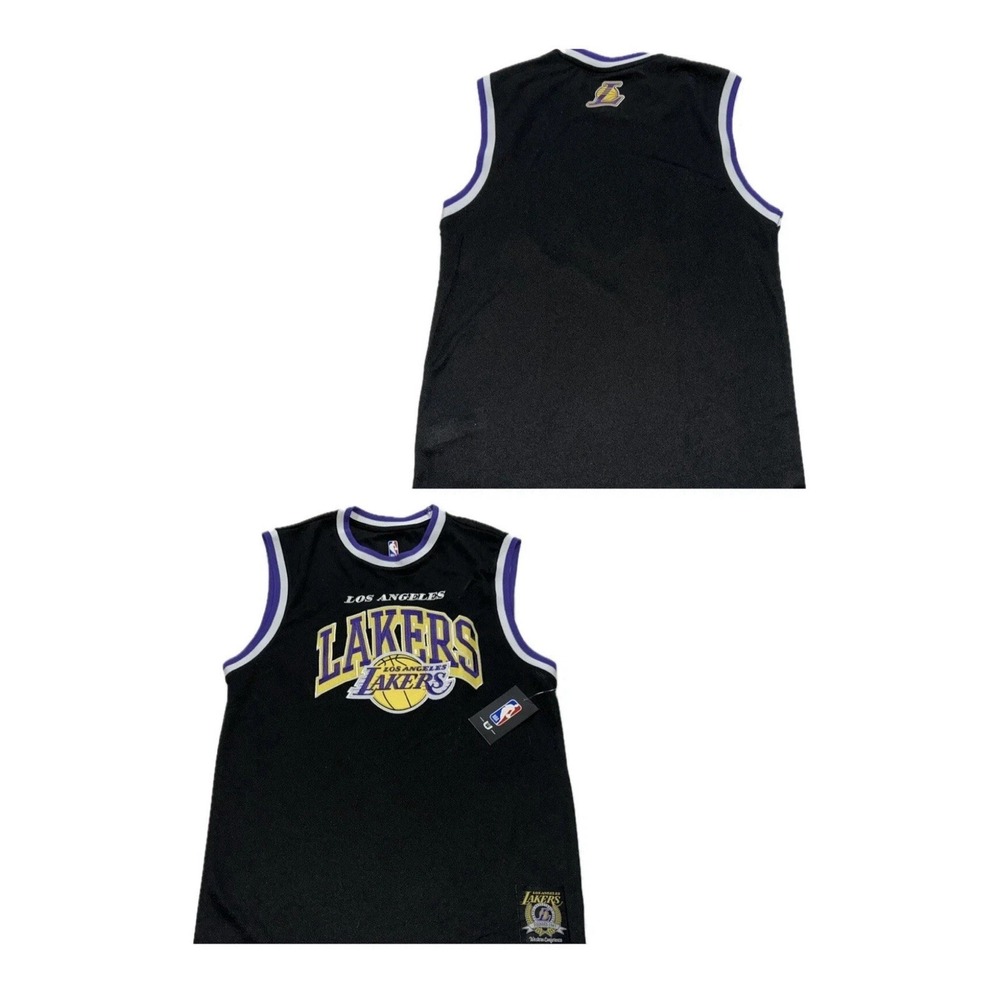 Los Angeles Lakers Ultra Game Black Embroidered Jersey Men's Small New